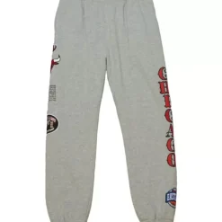 Apparel Mitchell & Ness Pants-Team Origins Fleece Pant Chicago Bulls