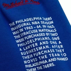Apparel Mitchell & Ness Shorts-Team Origins Fleece Short Philadelphia 76Ers