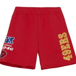 Apparel Mitchell & Ness Shorts-Team Origins Fleece Short San Francisco 49Ers