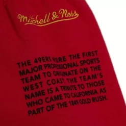 Apparel Mitchell & Ness Shorts-Team Origins Fleece Short San Francisco 49Ers