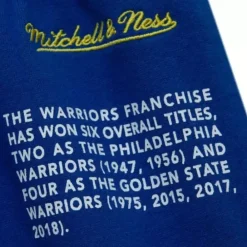 Apparel Mitchell & Ness Shorts-Team Origins Fleece Short Golden State Warriors