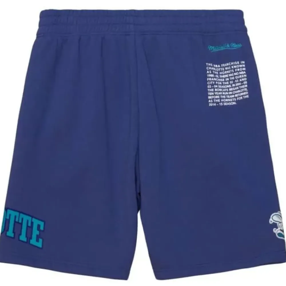 Apparel Mitchell & Ness Shorts-Team Origins Fleece Short Charlotte Hornets