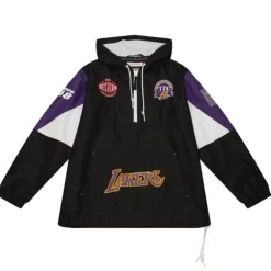 Apparel Mitchell & Ness Jackets & Outerwear-Team Origins Pullover Anorak Los Angeles Lakers