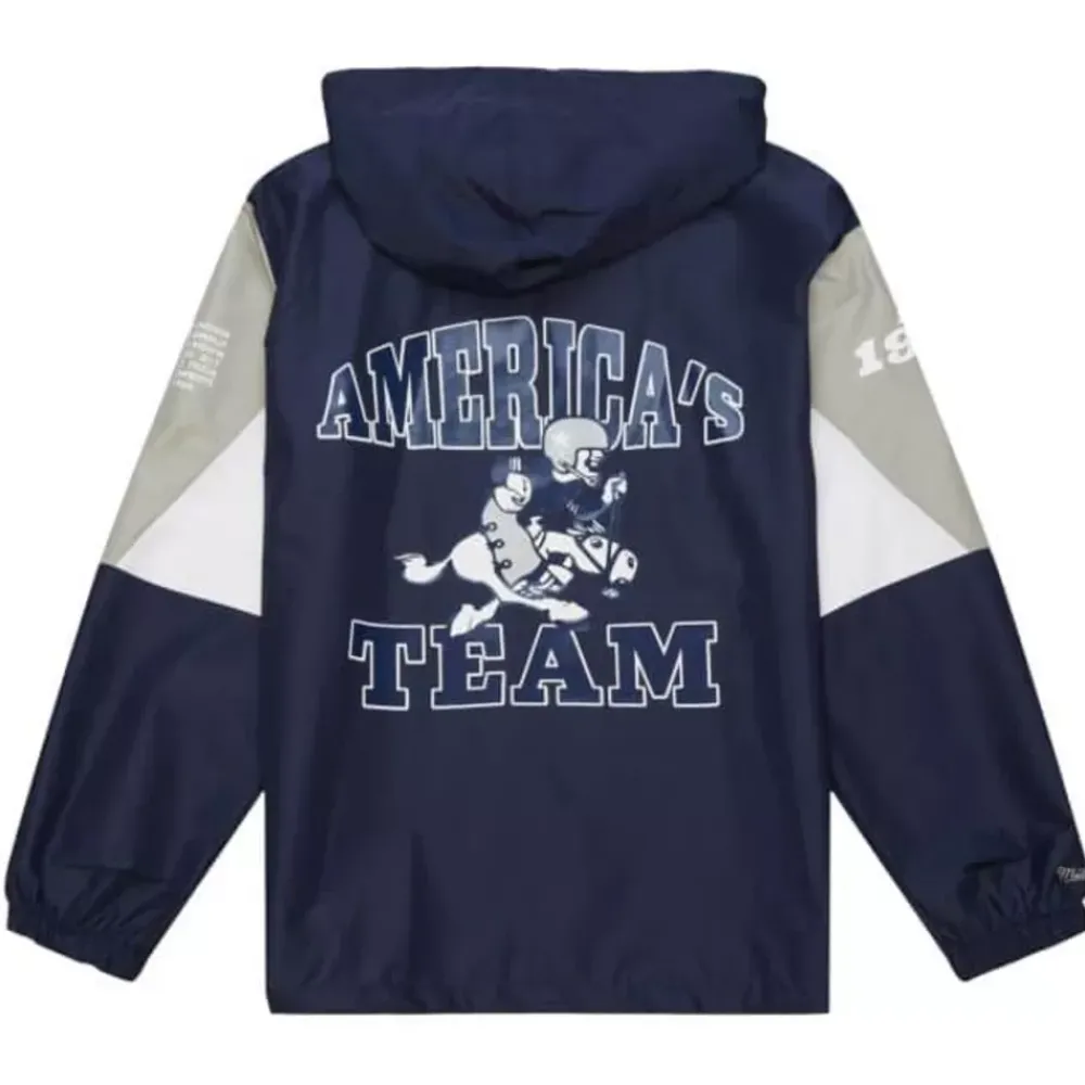 Apparel Mitchell & Ness Jackets & Outerwear-Team Origins Pullover Anorak Dallas Cowboys