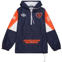 Apparel Mitchell & Ness Jackets & Outerwear-Team Origins Pullover Anorak Chicago Bears