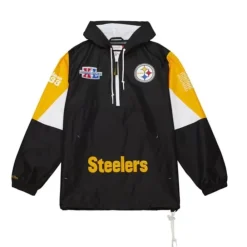 Apparel Mitchell & Ness Jackets & Outerwear-Team Origins Pullover Anorak Pittsburgh Steelers