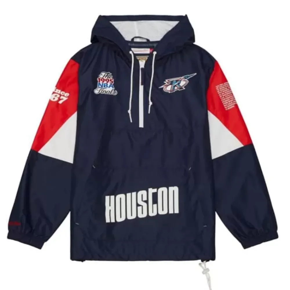 Apparel Mitchell & Ness Jackets & Outerwear-Team Origins Pullover Anorak Houston Rockets