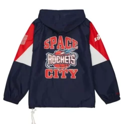 Apparel Mitchell & Ness Jackets & Outerwear-Team Origins Pullover Anorak Houston Rockets