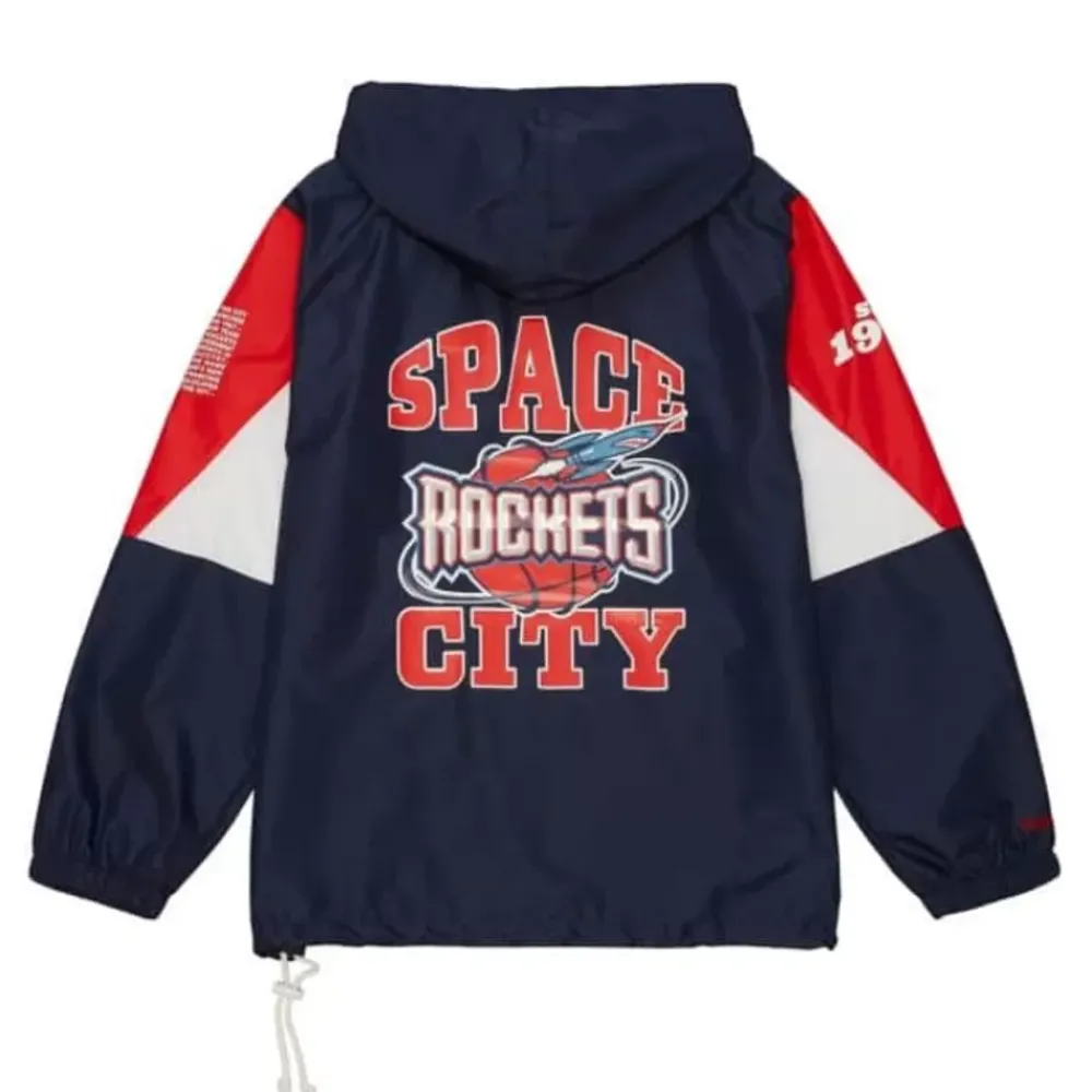 Apparel Mitchell & Ness Jackets & Outerwear-Team Origins Pullover Anorak Houston Rockets