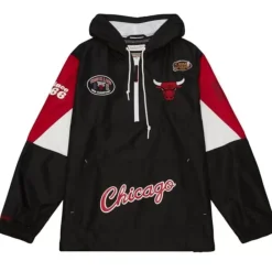 Apparel Mitchell & Ness Jackets & Outerwear-Team Origins Pullover Anorak Chicago Bulls