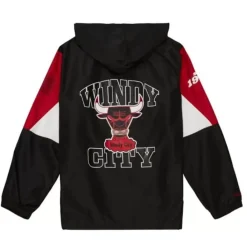 Apparel Mitchell & Ness Jackets & Outerwear-Team Origins Pullover Anorak Chicago Bulls