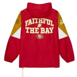 Apparel Mitchell & Ness Jackets & Outerwear-Team Origins Pullover Anorak San Francisco 49Ers