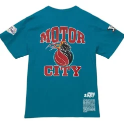 Apparel Mitchell & Ness T-Shirts & Tops-Team Origins S/S Top Detroit Pistons