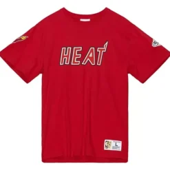 Apparel Mitchell & Ness T-Shirts & Tops-Team Origins S/S Top Miami Heat
