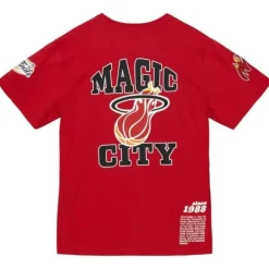 Apparel Mitchell & Ness T-Shirts & Tops-Team Origins S/S Top Miami Heat