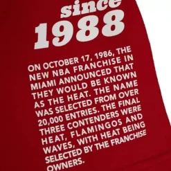Apparel Mitchell & Ness T-Shirts & Tops-Team Origins S/S Top Miami Heat