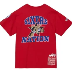 Apparel Mitchell & Ness T-Shirts & Tops-Team Origins S/S Top Philadelphia 76Ers