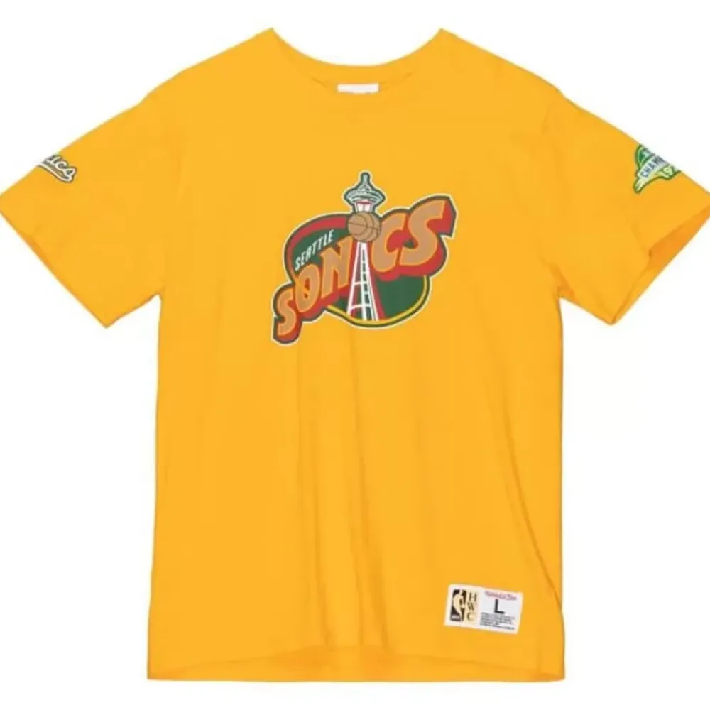 Apparel Mitchell & Ness T-Shirts & Tops-Team Origins S/S Top Seattle Supersonics