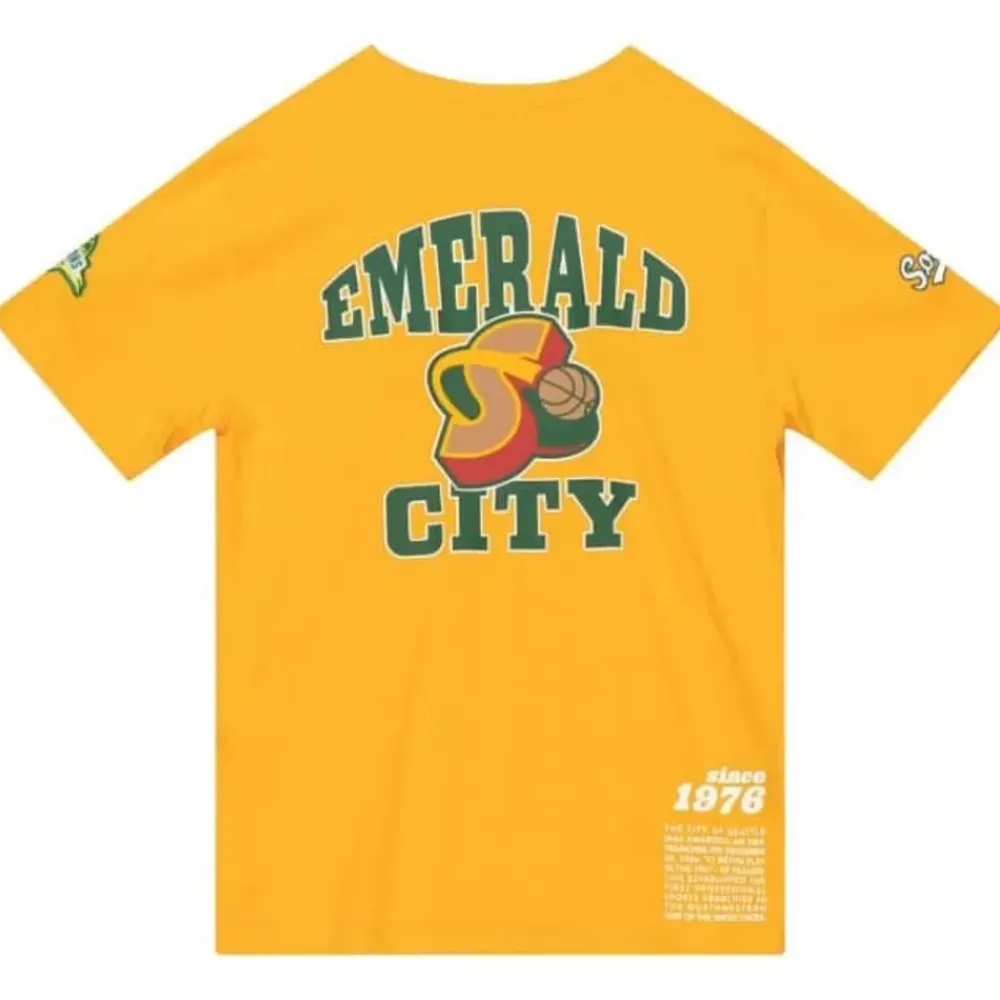 Apparel Mitchell & Ness T-Shirts & Tops-Team Origins S/S Top Seattle Supersonics