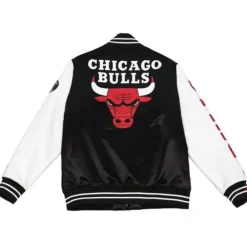 Apparel Mitchell & Ness Jackets & Outerwear-Team Origins Varsity Satin Jacket Chicago Bulls