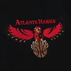 Apparel Mitchell & Ness Jackets & Outerwear-Team Origins Varsity Satin Jacket Atlanta Hawks