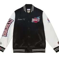 Apparel Mitchell & Ness Jackets & Outerwear-Team Origins Varsity Satin Jacket Houston Rockets