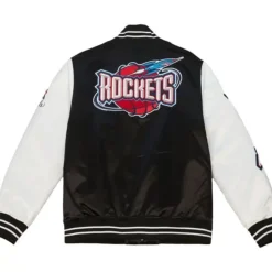 Apparel Mitchell & Ness Jackets & Outerwear-Team Origins Varsity Satin Jacket Houston Rockets