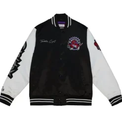 Apparel Mitchell & Ness Jackets & Outerwear-Team Origins Varsity Satin Jacket Toronto Raptors