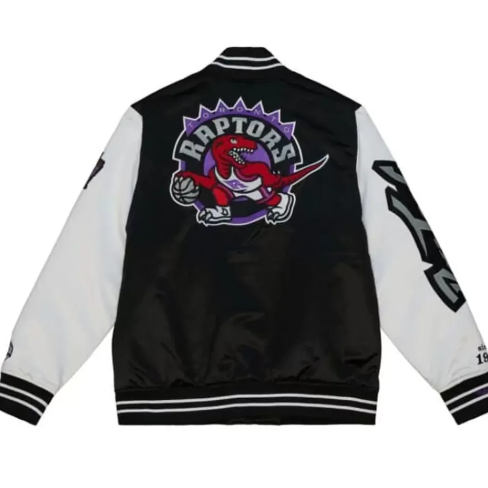 Apparel Mitchell & Ness Jackets & Outerwear-Team Origins Varsity Satin Jacket Toronto Raptors