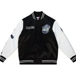 Apparel Mitchell & Ness Jackets & Outerwear-Team Origins Varsity Satin Jacket Georgetown University