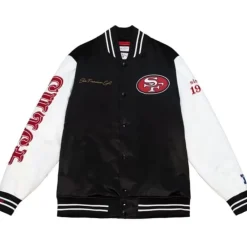 Apparel Mitchell & Ness Jackets & Outerwear-Team Origins Varsity Satin Jacket San Francisco 49Ers