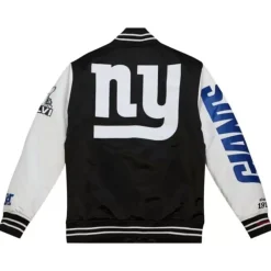 Apparel Mitchell & Ness Jackets & Outerwear-Team Origins Varsity Satin Jacket New York Giants