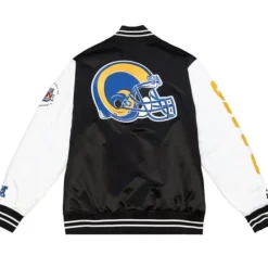 Apparel Mitchell & Ness Jackets & Outerwear-Team Origins Varsity Satin Jacket Los Angeles Rams