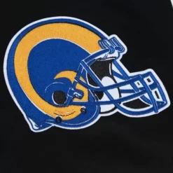 Apparel Mitchell & Ness Jackets & Outerwear-Team Origins Varsity Satin Jacket Los Angeles Rams