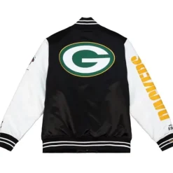 Apparel Mitchell & Ness Jackets & Outerwear-Team Origins Varsity Satin Jacket Green Bay Packers