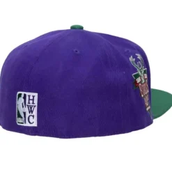 Headwear Mitchell & Ness -Team Side Fitted Hwc Milwaukee Bucks