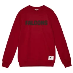 Apparel Mitchell & Ness Hoodies & Sweatshirts-Team Wordmark 1 Crew Atlanta Falcons