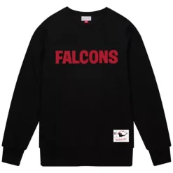 Apparel Mitchell & Ness Hoodies & Sweatshirts-Team Wordmark 1 Crew Atlanta Falcons