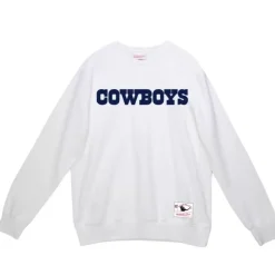 Apparel Mitchell & Ness Hoodies & Sweatshirts-Team Wordmark 1 Crew Dallas Cowboys