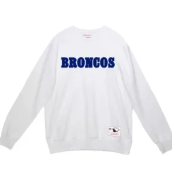 Apparel Mitchell & Ness Hoodies & Sweatshirts-Team Wordmark 1 Crew Denver Broncos