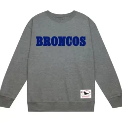 Apparel Mitchell & Ness Hoodies & Sweatshirts-Team Wordmark 1 Crew Denver Broncos