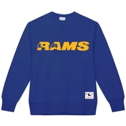 Apparel Mitchell & Ness Hoodies & Sweatshirts-Team Wordmark 2 Crew Los Angeles Rams