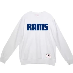 Apparel Mitchell & Ness Hoodies & Sweatshirts-Team Wordmark 1 Crew Los Angeles Rams