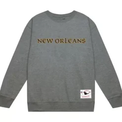 Apparel Mitchell & Ness Hoodies & Sweatshirts-Team Wordmark 1 Crew New Orleans Saints