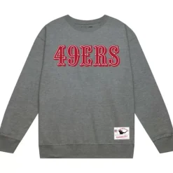 Apparel Mitchell & Ness Hoodies & Sweatshirts-Team Wordmark 1 Crew San Francisco 49Ers
