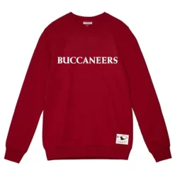 Apparel Mitchell & Ness Hoodies & Sweatshirts-Team Wordmark 1 Crew Tampa Bay Buccaneers