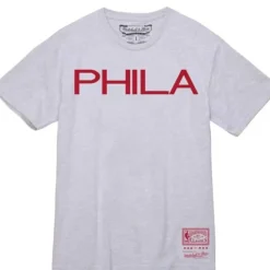 Apparel Mitchell & Ness T-Shirts & Tops-Team Wordmark 3 Tee Philadelphia 76Ers