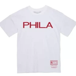 Apparel Mitchell & Ness T-Shirts & Tops-Team Wordmark 3 Tee Philadelphia 76Ers