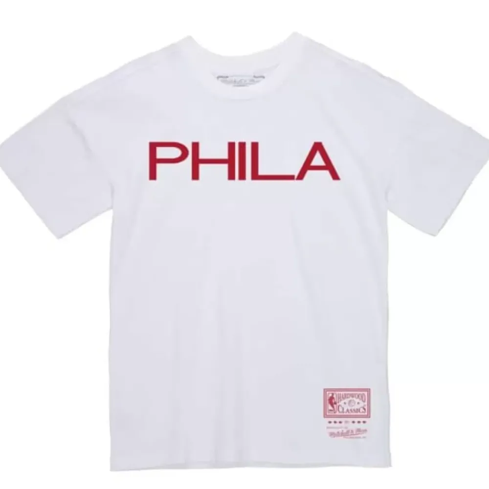 Apparel Mitchell & Ness T-Shirts & Tops-Team Wordmark 3 Tee Philadelphia 76Ers