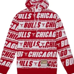 Apparel Mitchell & Ness Hoodies & Sweatshirts-Teamwrap Hoodie Chicago Bulls